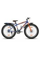 GANG FIRE Non Suspension Dual Disc Brake with IBC Single Speed 24T (Frame Size 14.5 inch) Mountain Cycle (Blue, Orange)