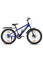 GANG SKYLINE Front-Suspension Dual Disc Brake Single Speed 24T (Frame 13 inch) Mountain Cycle (Blue, Green)