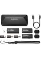 Godox MoveLink Mini LT 2-Person Wireless Microphone System for Cameras and iOS Devices, (Classic Black)