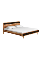 Godrej Cesar King Bed (Walnut, Sheesham)