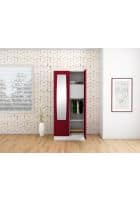 Godrej Interio 2 Door CRCA Steel Almirah Wardrobe (SLIM00042N) Textured Carmine Red