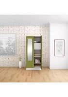 Godrej Interio 2 Door Mild Steel Almirah Wardrobe (SLIM00603) Textured Green Leaf