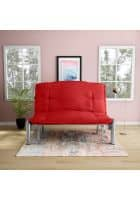 Godrej Interio Brussels 3 Seater Sofa Cum Bed (Fabric, Red)