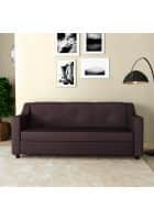 Godrej Interio Monarch 3 Seater Sofa (Leatherette, Burgundy)