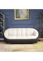 Godrej Interio Opulent Advance 3 Seater Sofa (Leatherette, Beige & Black)