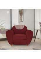 Godrej Interio Petal 1 Seater Sofa (Fabric, Indian Red)