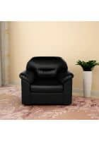 Godrej Interio Rio 1 Seater Sofa (Leatherette, Black)