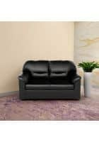 Godrej Interio Rio 2 Seater Sofa (Leatherette, Black)