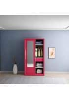 Godrej Interio Sliding Door CRCA Steel Almirah Wardrobe (SNSTSWR21) Textured Blush Red