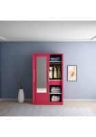 Godrej Interio Sliding Door CRCA Steel Almirah Wardrobe (SNSTSWR23) Textured Blush Red