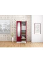 Godrej Interio Slimline 2 Door CRCA Steel Almirah Wardrobe (SLIM00051N) Textured Carmine Red