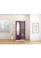 Godrej Interio Slimline 2 Door CRCA Steel Almirah Wardrobe (SLIM00059) Textured Purple