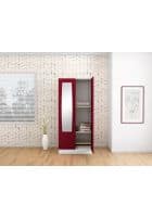 Godrej Interio Slimline 2 Door CRCA Steel Almirah Wardrobe (SLIM00060N) Textured Carmine Red