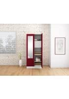 Godrej Interio Slimline 2 Door CRCA Steel Almirah Wardrobe (SLIM00087N) Textured Carmine Red