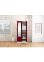 Godrej Interio Slimline 2 Door CRCA Steel Almirah Wardrobe (SLIM00159N) Textured Carmine Red