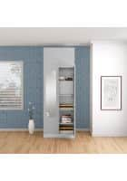 Godrej Interio Slimline 2 Door CRCA Steel Almirah Wardrobe (SLIM00235) Royal Ivory