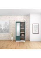 Godrej Interio Slimline 2 Door Mild Steel Almirah Wardrobe (SLIM00806) Textured Sea Pine