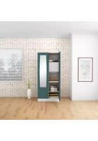 Godrej Interio Slimline 2 Door Mild Steel Almirah Wardrobe (SLIM00813) Textured Sea Pine