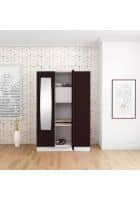 Godrej Interio Slimline 3 Door CRCA Steel Almirah Wardrobe (SLIM00322) Shell Wine Red