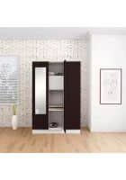 Godrej Interio Slimline 3 Door CRCA Steel Almirah Wardrobe (SLIM00340) Shell Wine Red