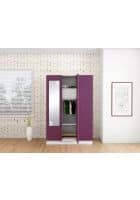 Godrej Interio Slimline 3 Door CRCA Steel Almirah Wardrobe (SLIM00350) Textured Purple