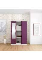 Godrej Interio Slimline 3 Door CRCA Steel Almirah Wardrobe (SLIM00377) Textured Purple