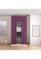 Godrej Interio Slimline 3 Door CRCA Steel Almirah Wardrobe (SLIM00400) Textured Purple