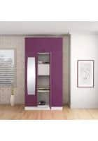 Godrej Interio Slimline 3 Door CRCA Steel Almirah Wardrobe (SLIM00406) Textured Purple