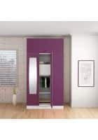 Godrej Interio Slimline 3 Door CRCA Steel Almirah Wardrobe (SLIM00412) Textured Purple