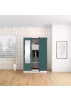 Godrej Interio Slimline 3 Door Mild Steel Almirah Wardrobe (SLIM00765) Textured Sea Pine