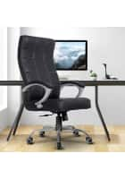 Green Soul Ace High Back Leatherette Ergonomic Home Office Executive Chair with High Comfort Seating (Black)