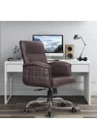 Green Soul Elite Mid Back Leatherette Ergonomic Home Office Executive Chair with High Comfort Seating (Brown)