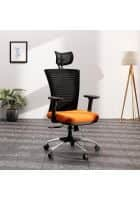 Green Soul Inspire Office Chair, High Back Mesh Ergonomic Home Office Desk Chair, Metal Base (Black and Orange)