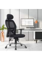 Green Soul Newyork High Back Mesh Executive Ergonomic Office chair with Adjustable Arms and Tilt Lock, Long Day Comfort (Full Black)