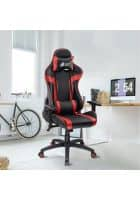 Green Soul Raptor Racing Edition Ergonomic Gaming Chair with Premium PU Leather, Adjustable Neck and Lumbar Pillow (Red)