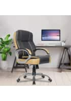 Green Soul Vienna Mid Back Leatherette Office Ergonomic Executive Chair with Multi-Color Options (Black and Tan)