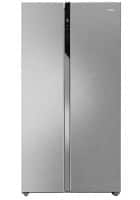 Haier 602 L 3 Star Frost Free Side By Side Door Refrigerator Shiny Steel (HRS-682SSU1)