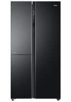 Haier 628 L 5 Star Automatic Side by Side Door Refrigerator Black Steel (HRT-683KS)