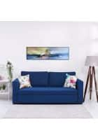 Home Edge Amanda 3-Seater Fabric Sofa (Blue) Solid Wood