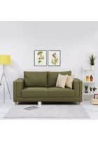 Home Edge Penza 3-Seater Fabric Sofa (Green) Solid Wood