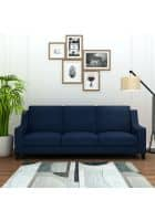 Home Edge Abbey 3 Seater Fabric Sofa (Blue) Solid Wood