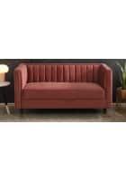 Home Edge Corby 2 Seater Sofa-Blush (Pink) Solid Wood