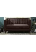 Home Edge Corby 2 Seater Sofa-Chestnut (Brown) Solid Wood