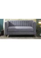 Home Edge Corby 2 Seater Sofa-Fossil (Grey) Solid Wood