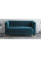 Home Edge Corby 2 Seater Sofa-Teal (Blue) Solid Wood