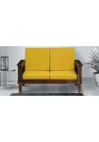 Home Edge Lewis 2 Seater Sofa (Yellow) Solid Wood