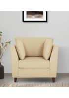 Home Edge Weston 1 Seater Sofa (Beige) Solid Wood