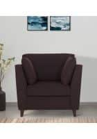 Home Edge Weston 1 Seater Sofa (Chestnut Brown) Solid Wood