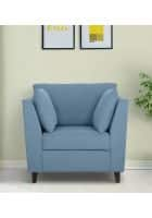 Home Edge Weston 1 Seater Sofa (Ice Blue) Solid Wood