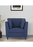 Home Edge Weston 1 Seater Sofa (Navy Blue) Solid Wood